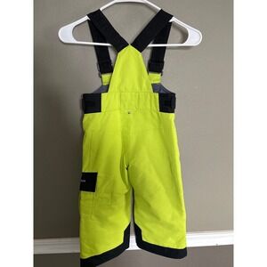 Obermeyer Kids Ski Snow Bib Overalls Bright Neon Yellow Black 3T